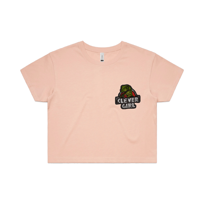 S / Pink Clever Girl 🦖 - Women's Crop Top