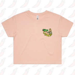 S / Pink CRIKEY! CROC HUNTER 🐊 - Women's Crop Top