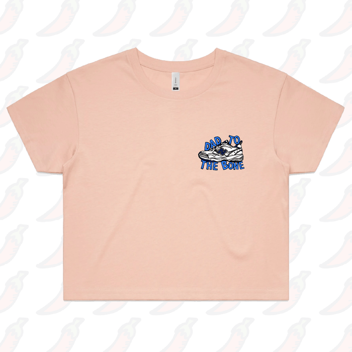 S / Pink Dad To The Bone 👟 – Women's Crop Top