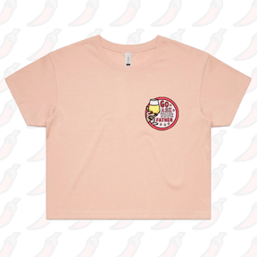 S / Pink Go Ask Your Father 🍷 – Women's Crop Top