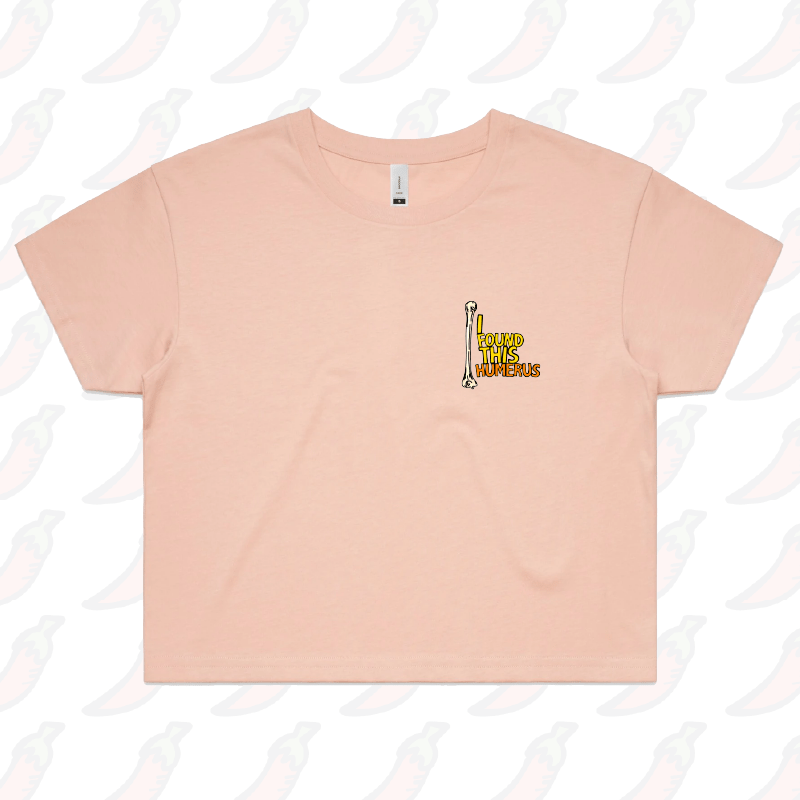 S / Pink I Found This Humerus 🦴 – Women's Crop Top