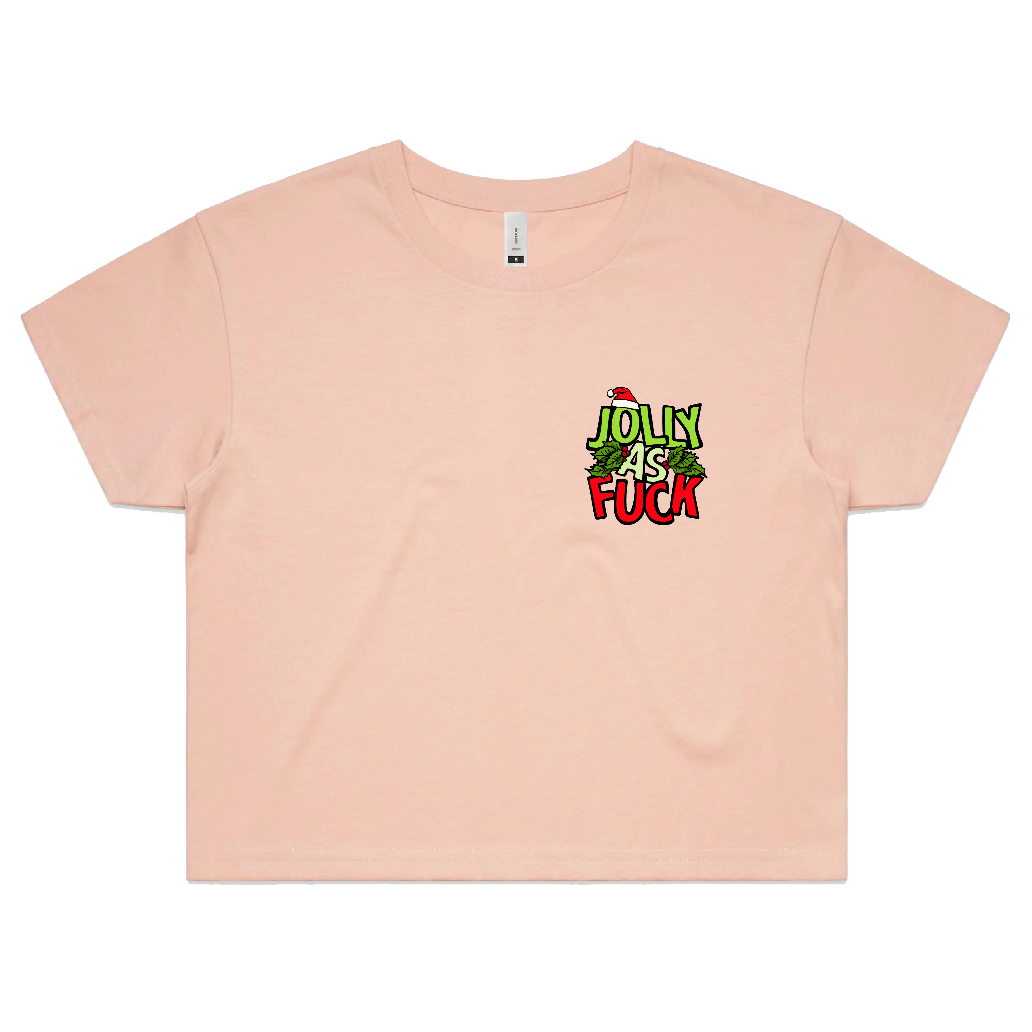 S / Pink Jolly As 🎄🌟 – Women's Crop Top