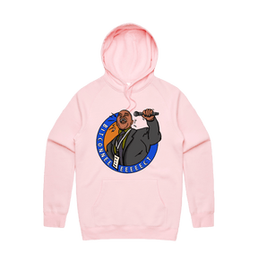 S / Pink / Large Front Design Bitconnect 🎤 - Unisex Hoodie