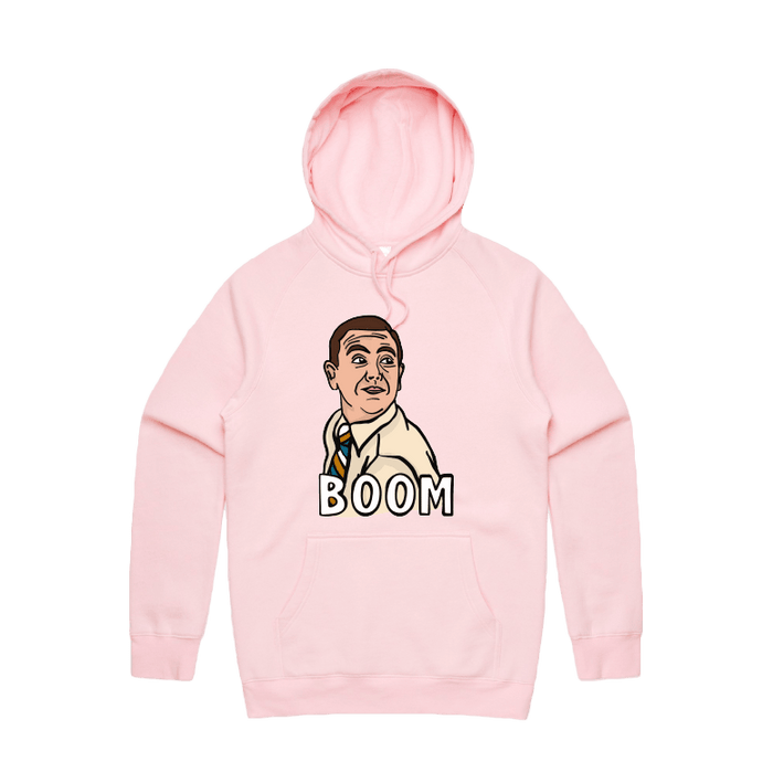 S / Pink / Large Front Design Boom Boyle 🚨 - Unisex Hoodie