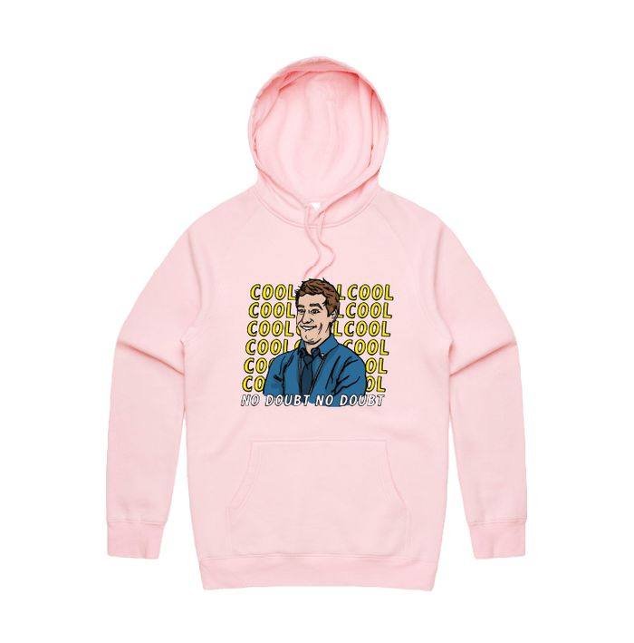 S / Pink / Large Front Design Cool Cool Cool 👮‍♂️ - Unisex Hoodie