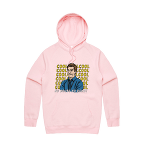 S / Pink / Large Front Design Cool Cool Cool 👮‍♂️ - Unisex Hoodie