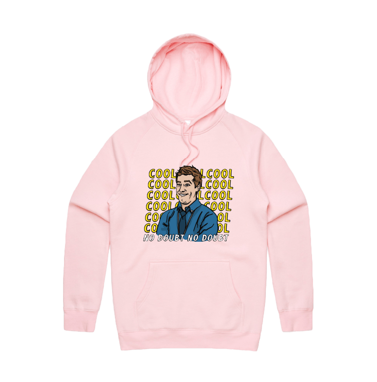 S / Pink / Large Front Design Cool Cool Cool 👮‍♂️ - Unisex Hoodie