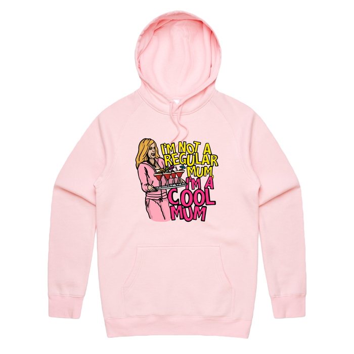 S / Pink / Large Front Design Cool Mum 😎🍸 - Unisex Hoodie