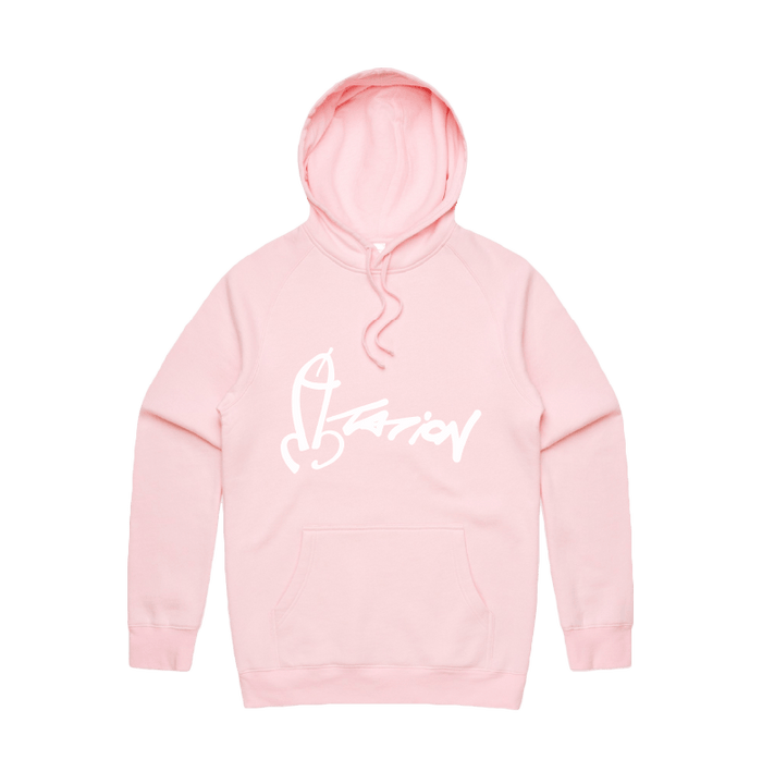 S / Pink / Large Front Design Dictation 📏 - Unisex Hoodie