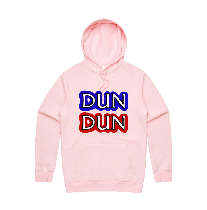 S / Pink / Large Front Design Dun Dun 🚔 - Unisex Hoodie