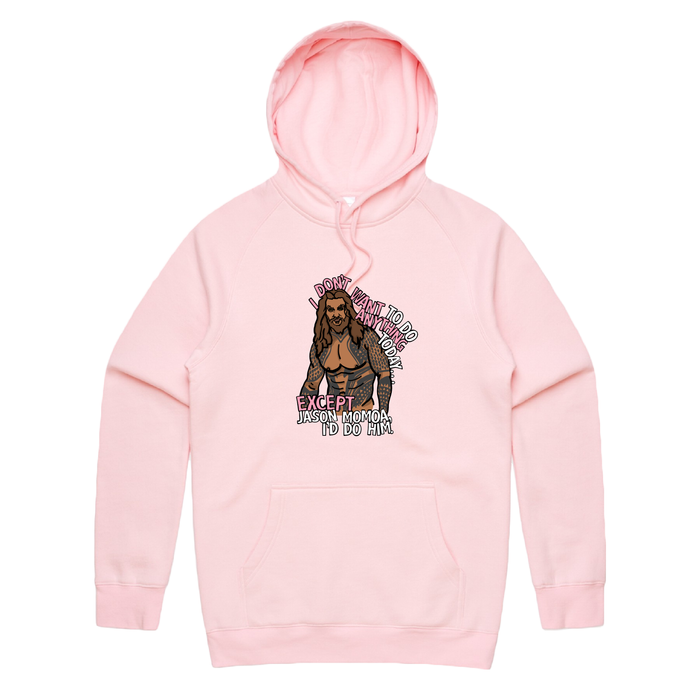 S / Pink / Large Front Design I'd Do Jason Momoa 🐟 - Unisex Hoodie