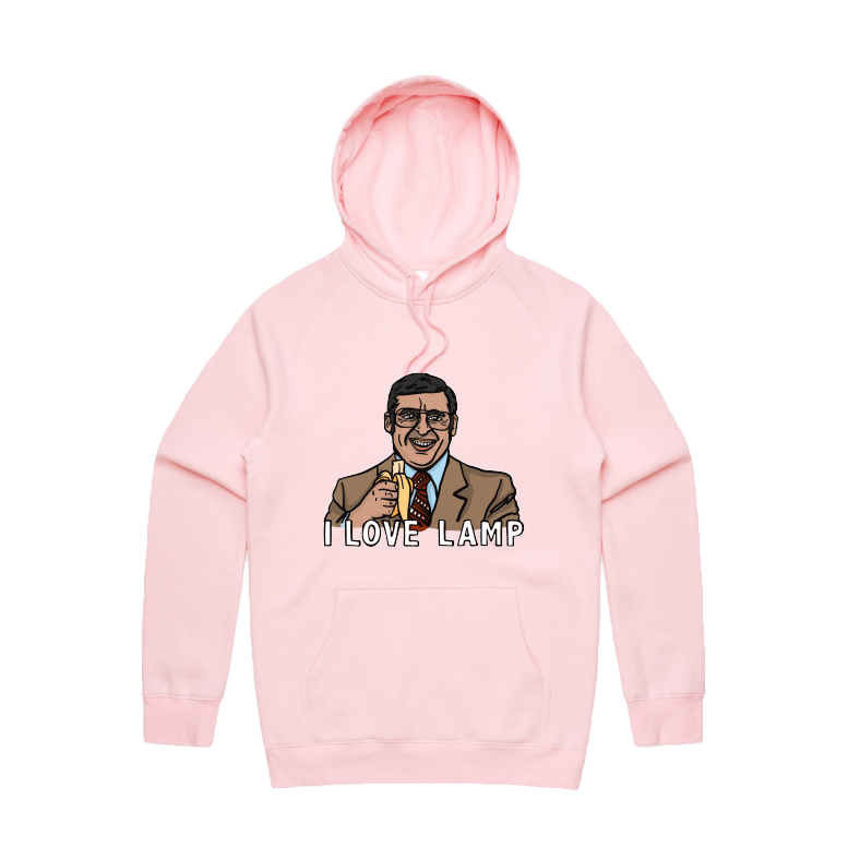 S / Pink / Large Front Design I Love Lamp ❤️ - Unisex Hoodie
