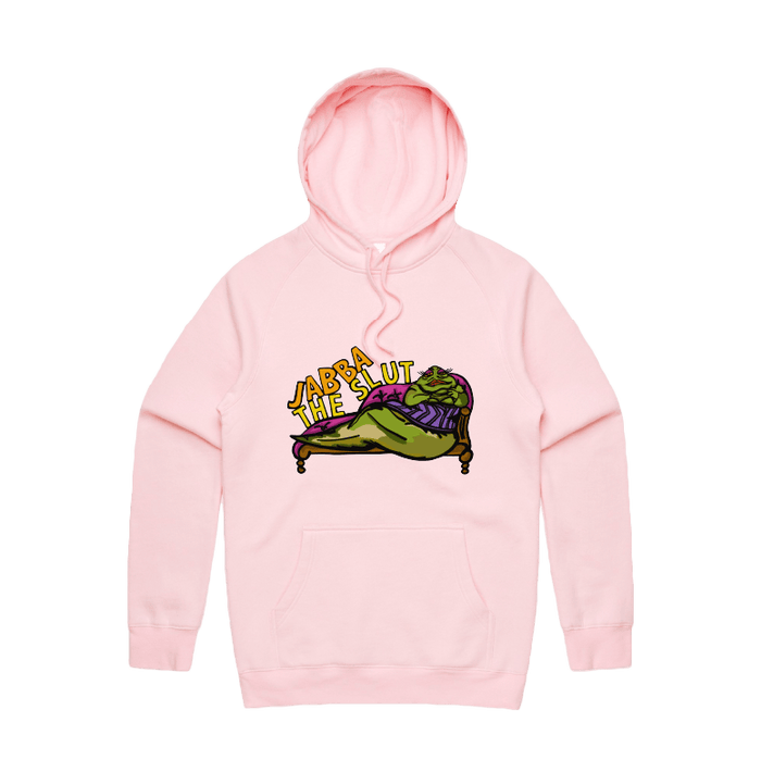 S / Pink / Large Front Design Jabba The Slut ⛓️ - Unisex Hoodie