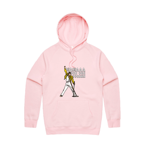 S / Pink / Large Front Design Mummaaaaa 🎙️ - Unisex Hoodie