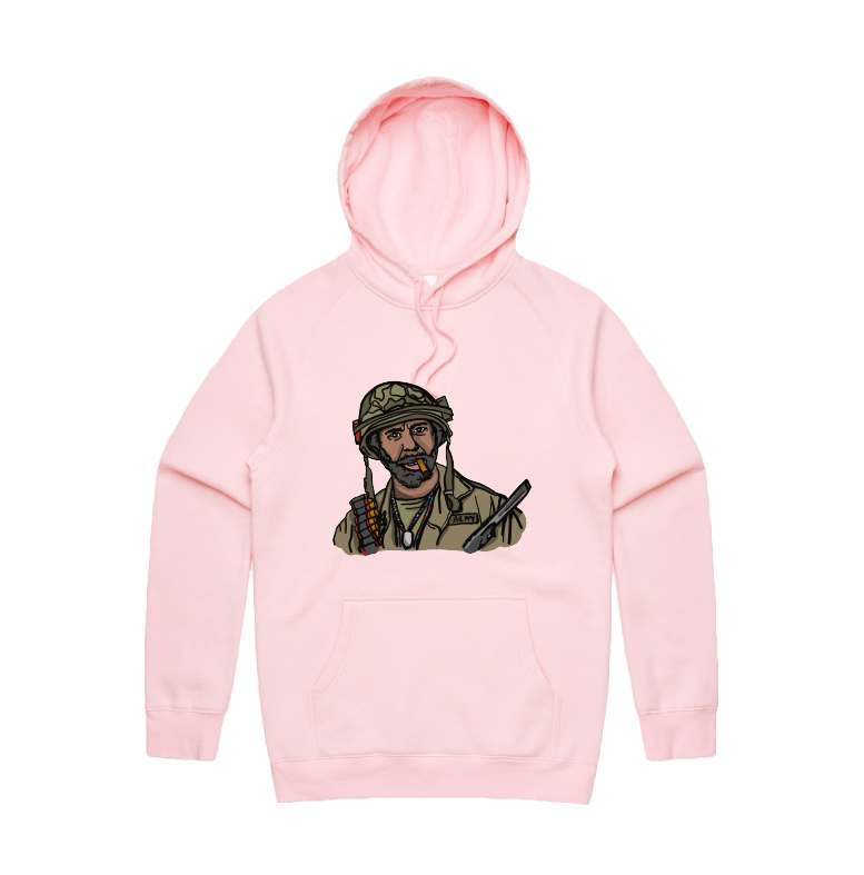 S / Pink / Large Front Design Never Go Full Retard 💥 - Unisex Hoodie