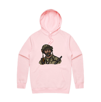 S / Pink / Large Front Design Never Go Full Retard 💥 - Unisex Hoodie