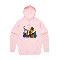 S / Pink / Large Front Design Sesame Gang 🥴 - Unisex Hoodie