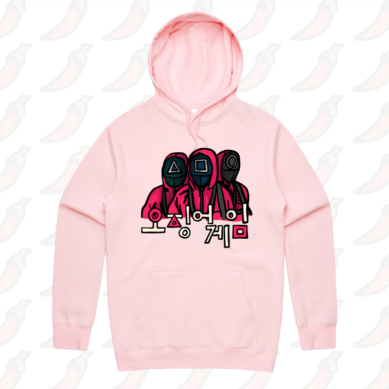 S / Pink / Large Front Design Squid Game 🦑 - Unisex Hoodie
