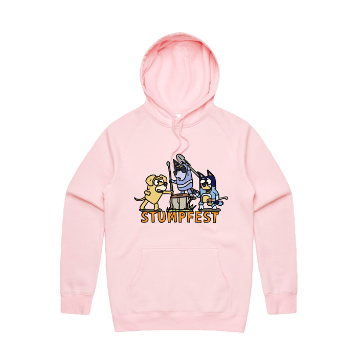 S / Pink / Large Front Design Stumpfest 🪓 - Unisex Hoodie