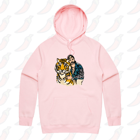 S / Pink / Large Front Design The King of Tigers 🐯 - Unisex Hoodie