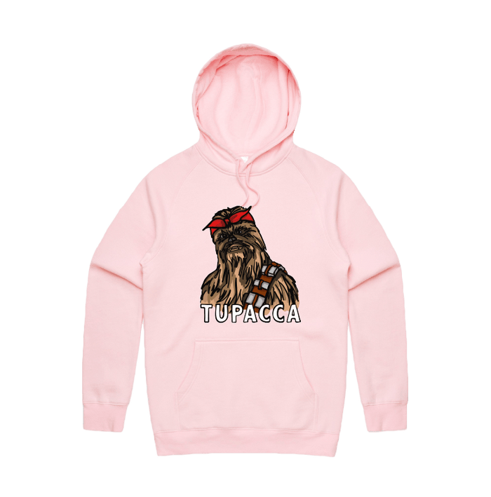 S / Pink / Large Front Design Tupacca ✊🏾 - Unisex Hoodie