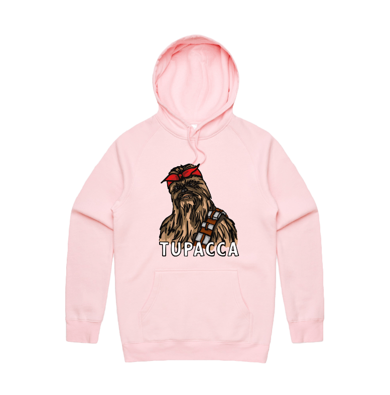 S / Pink / Large Front Design Tupacca ✊🏾 - Unisex Hoodie