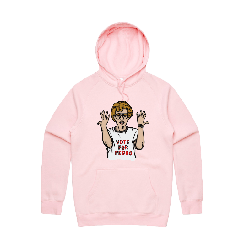 S / Pink / Large Front Design Vote for Pedro 👓 - Unisex Hoodie