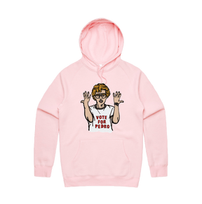 S / Pink / Large Front Design Vote for Pedro 👓 - Unisex Hoodie