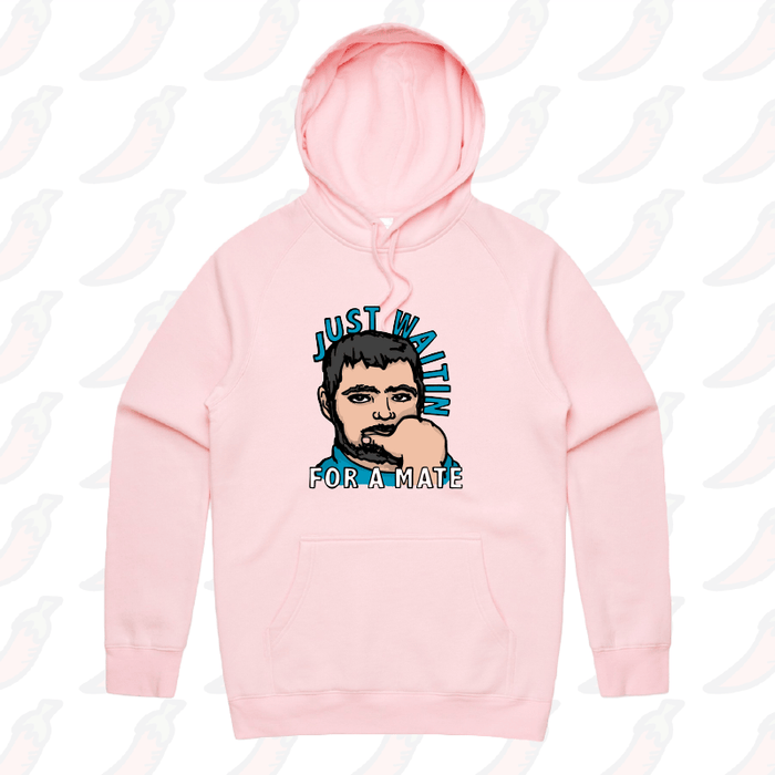 S / Pink / Large Front Design Waiting for a Mate 🚨 - Unisex Hoodie