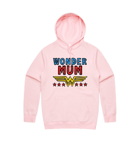 S / Pink / Large Front Design Wondermum 🦸‍♀️ - Unisex Hoodie