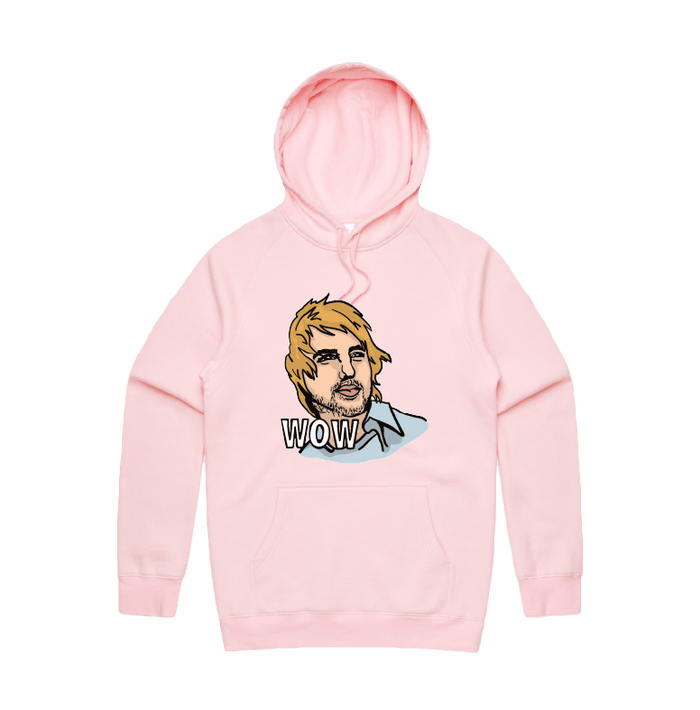 S / Pink / Large Front Design Wow 😲 - Unisex Hoodie