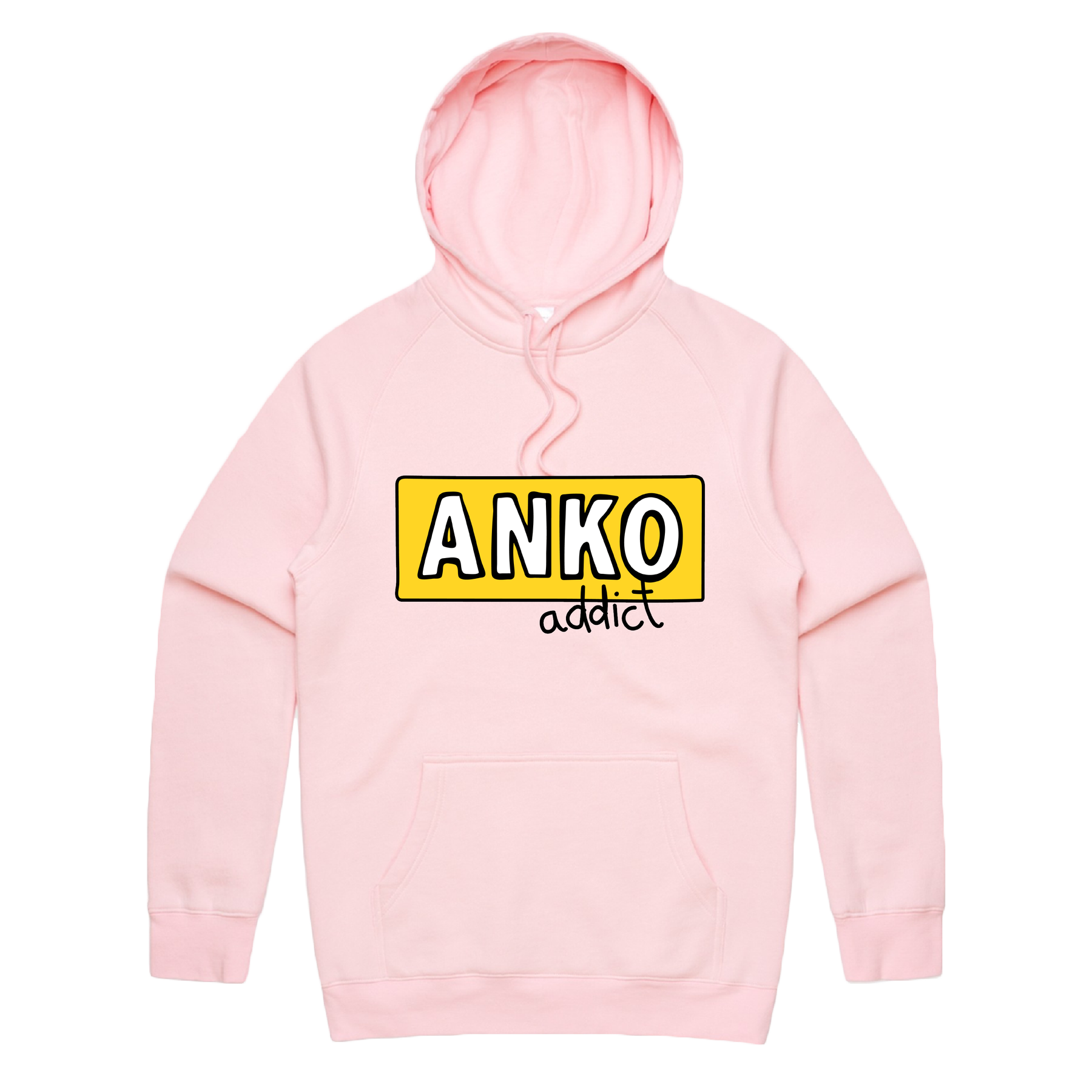 S / Pink / Large Front Print ANKO Addict 💉 - Unisex Hoodie