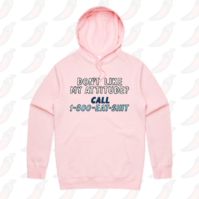 S / Pink / Large Front Print Attitude ☎️ - Unisex Hoodie