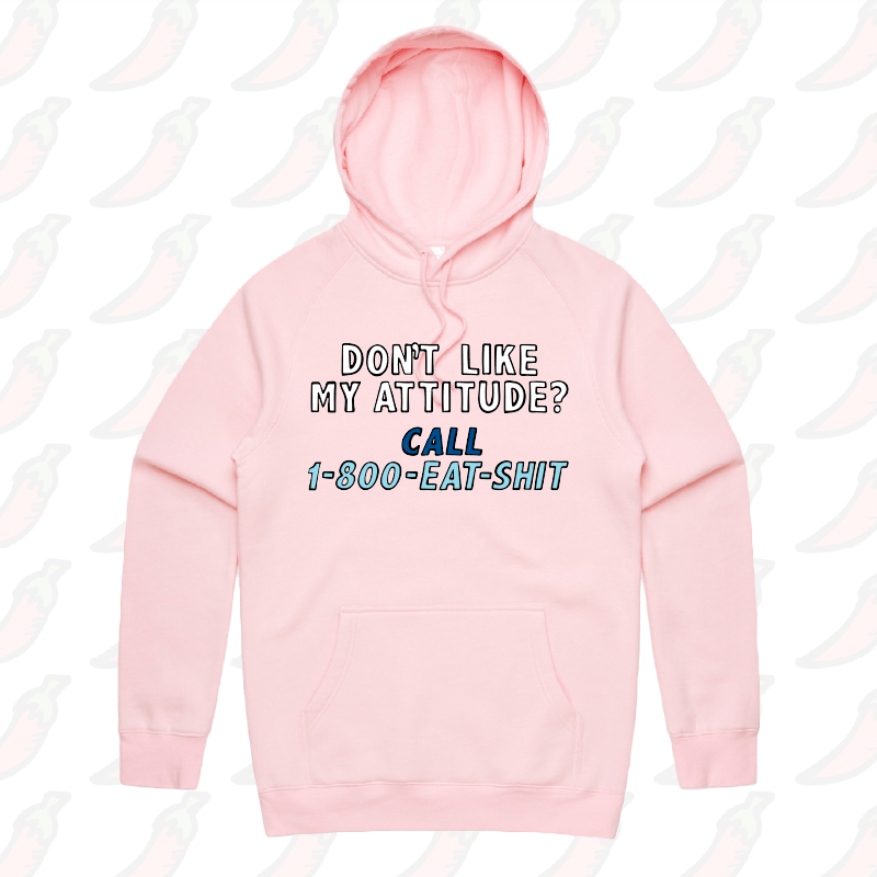 S / Pink / Large Front Print Attitude ☎️ - Unisex Hoodie