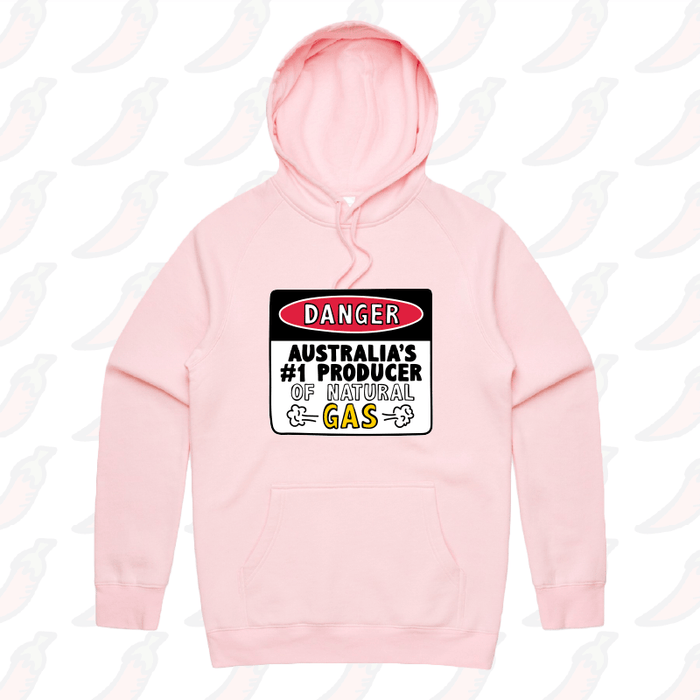 S / Pink / Large Front Print Australian Gas Producer 💨 – Unisex Hoodie