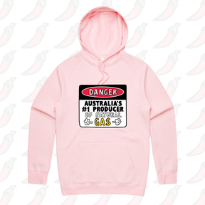 S / Pink / Large Front Print Australian Gas Producer 💨 – Unisex Hoodie