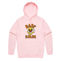 S / Pink / Large Front Print Baby Shark 🦈 - Unisex Hoodie