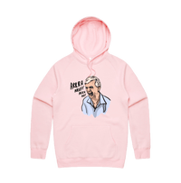 S / Pink / Large Front Print Barking Dog Man 🗣️ - Unisex Hoodie