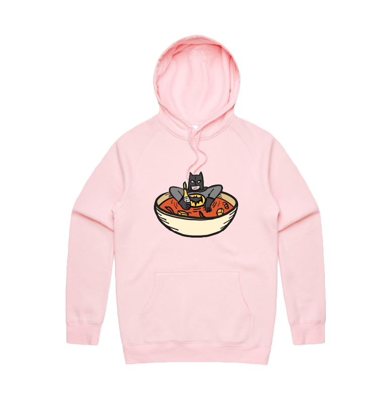 S / Pink / Large Front Print Bat Soup 🦇 - Unisex Hoodie
