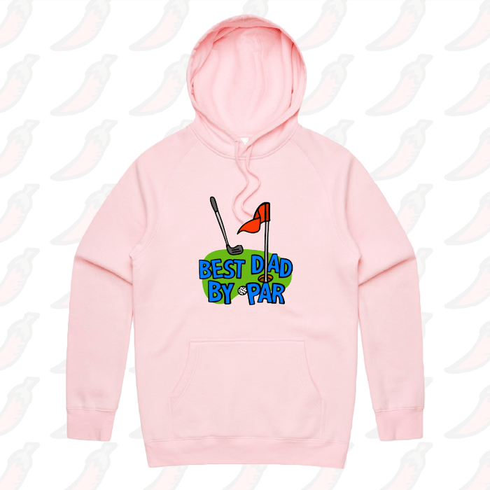 S / Pink / Large Front Print Best Dad By Par Green ⛳ - Unisex Hoodie