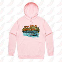 S / Pink / Large Front Print Bonnie Doon 🚤 - Unisex Hoodie
