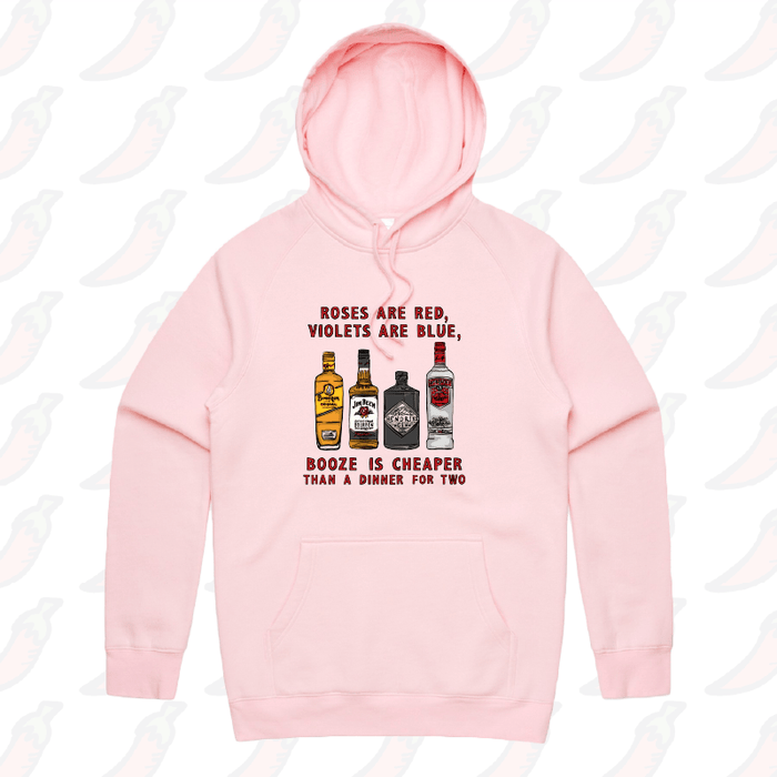 S / Pink / Large Front Print Boozy Date Night 🍸 - Unisex Hoodie