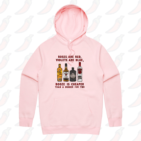 S / Pink / Large Front Print Boozy Date Night 🍸 - Unisex Hoodie