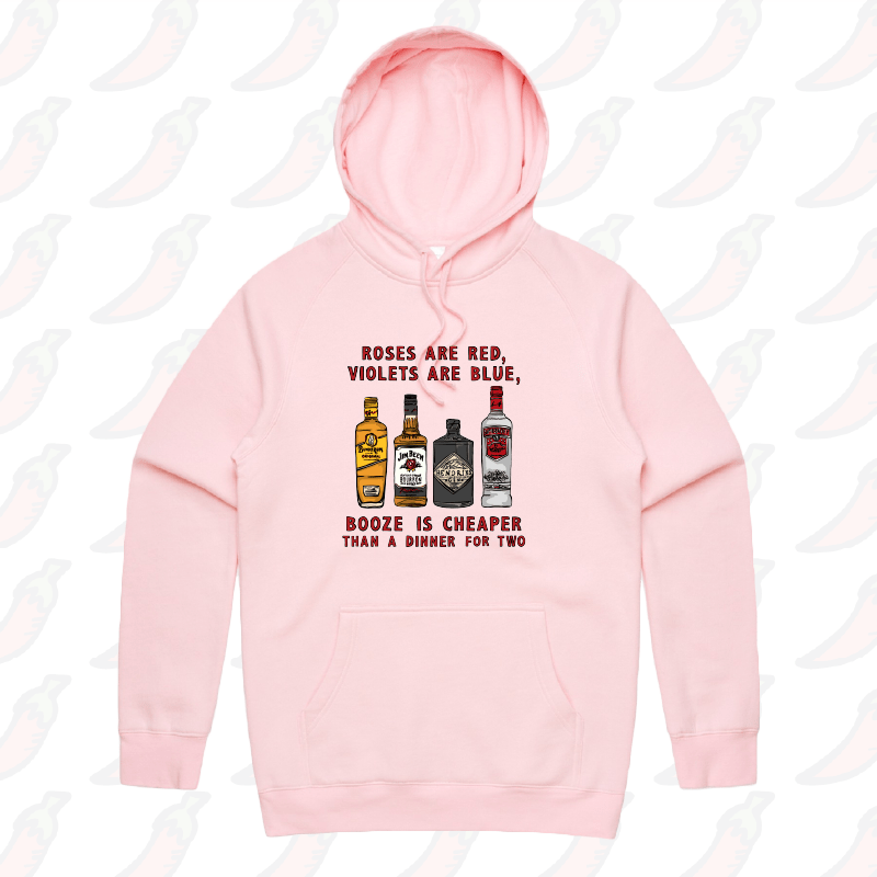 S / Pink / Large Front Print Boozy Date Night 🍸 - Unisex Hoodie