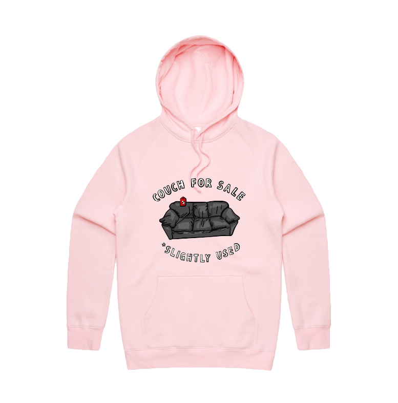 S / Pink / Large Front Print Casting Couch 📹 - Unisex Hoodie