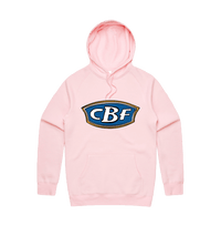 S / Pink / Large Front Print CBF ⛺🚤🎣 - Unisex Hoodie
