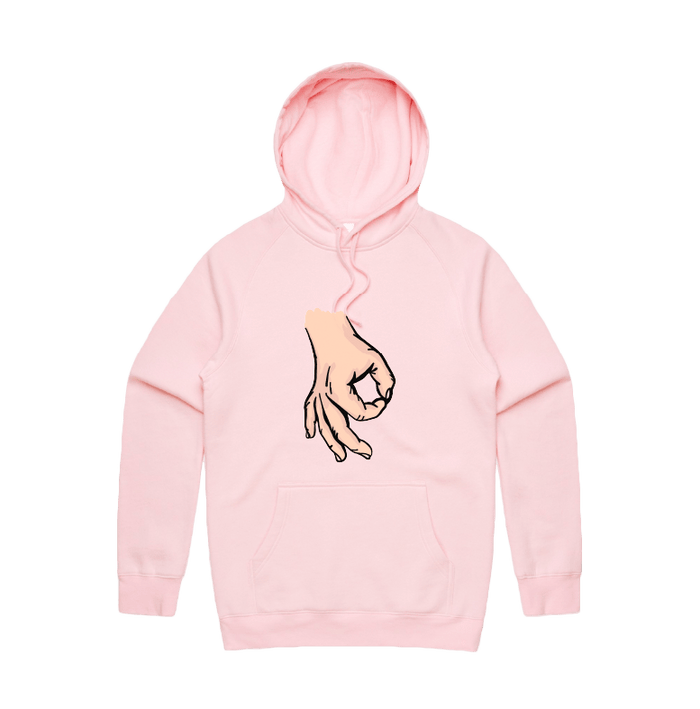 S / Pink / Large Front Print Circle Game 👊 - Unisex Hoodie