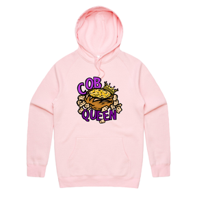 S / Pink / Large Front Print Cob Queen 👑🍞 – Unisex Hoodie