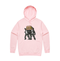 S / Pink / Large Front Print Coffin Dance ⚰️ - Unisex Hoodie