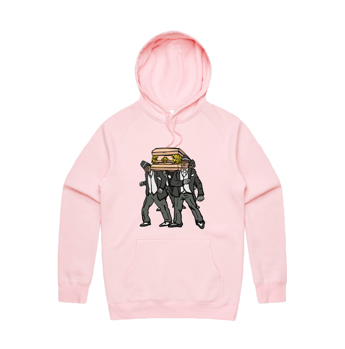 S / Pink / Large Front Print Coffin Dance ⚰️ - Unisex Hoodie